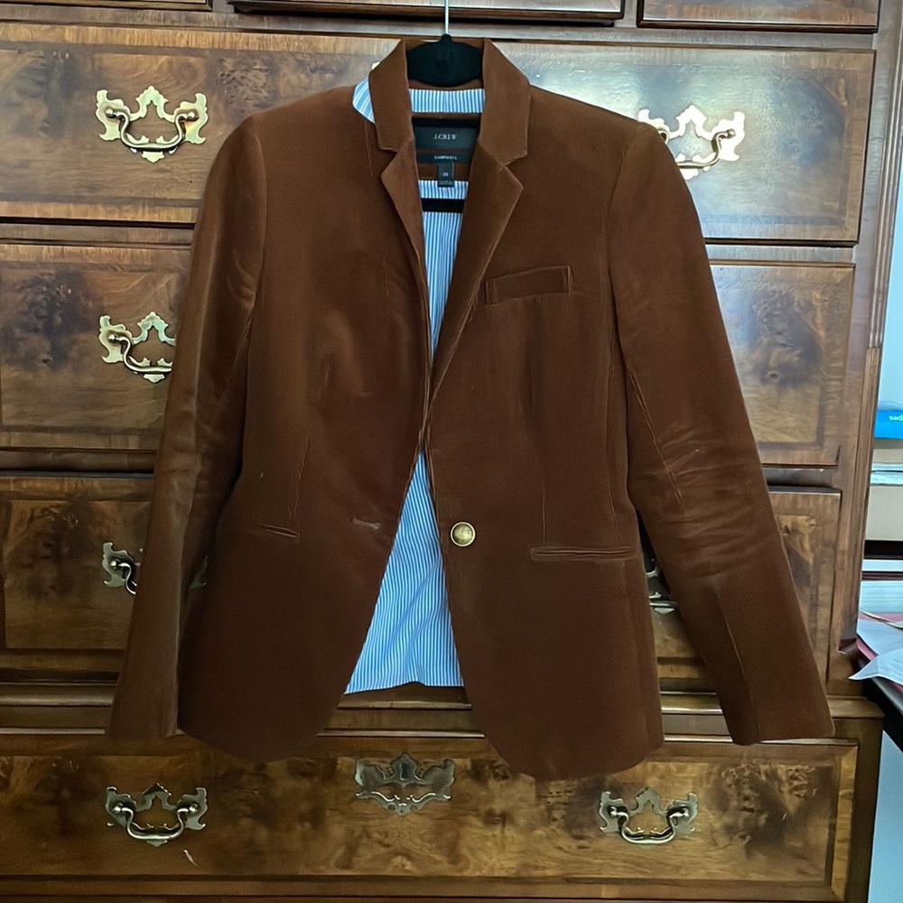 J Crew Cambell corduroy brown Blazer size 00